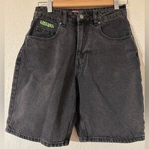 Empyre Tori Shorts Women Black Denim 100% Cotton Relaxed High Waist 5 Pocket Sz0